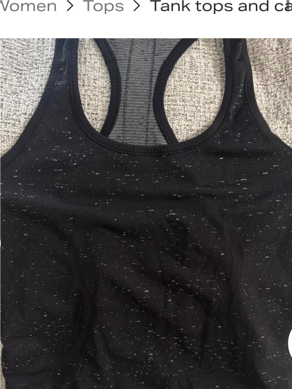 Black Speckled Racerback Workout Tank Lululemon